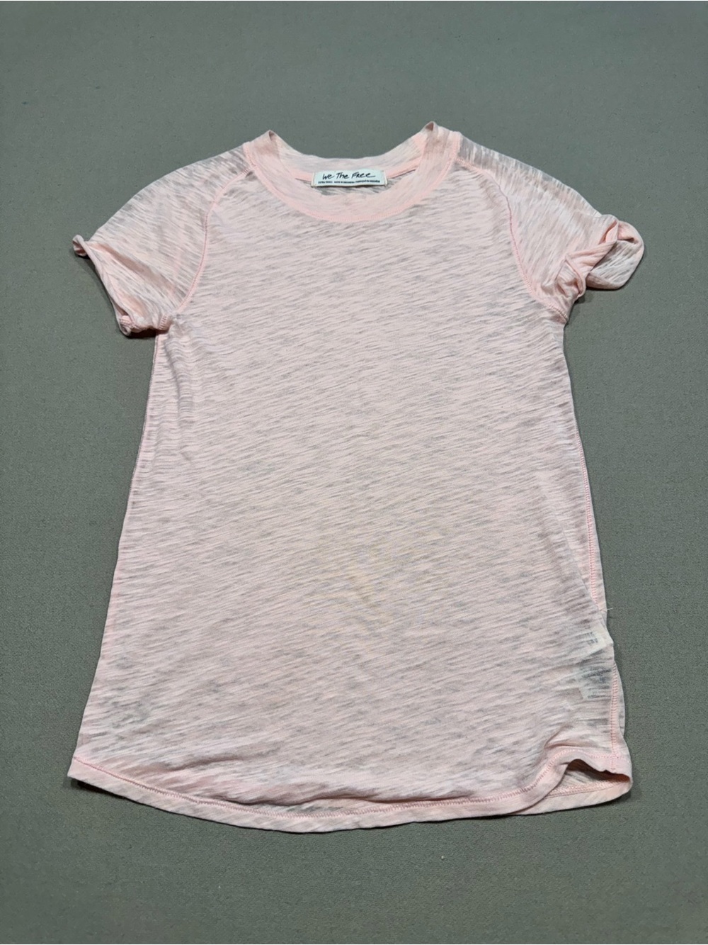 Free People We The Free Peach Slub Knit Top